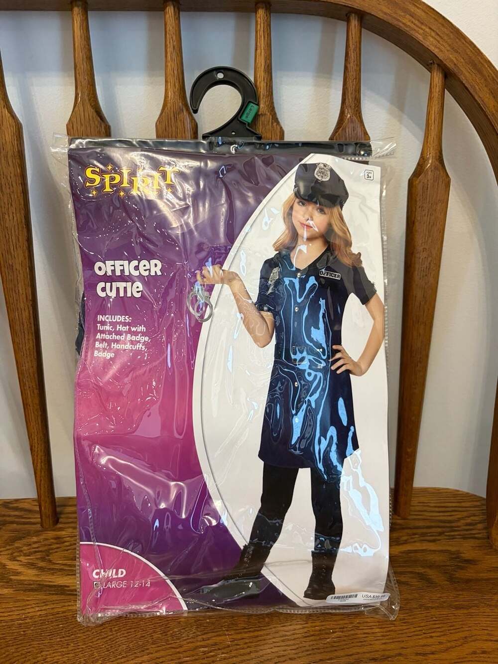Spirit Halloween Officer Cutie Costume Size Large 12-14 Police Officer